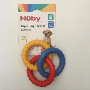 Dog Toy Triple Ring Teether Toy Chew Toy NEW Nuby